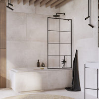 Radaway Idea PNJ II Bath Screen - Black Pane