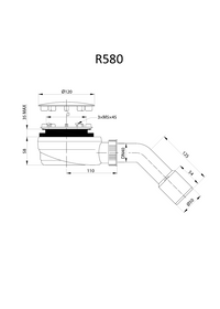 R580 White Shower Waste - Radaway