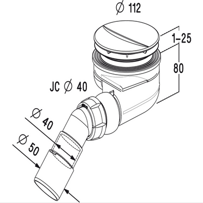 Turbo Flow TB90 Shower Waste - Radaway