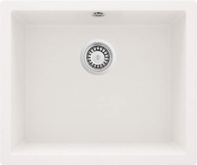 Granite sink, 1-bowl - flush-mounted alabaster