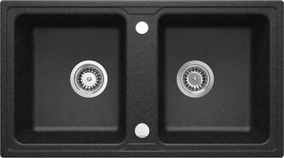 Granite sink, 2-bowl graphite