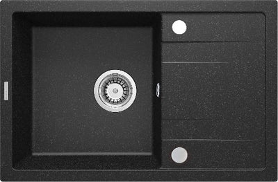 Granite sink, 1-bowl with drainer graphite