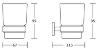 Zoja Toothbrush Holder - Bathroom Store Ireland