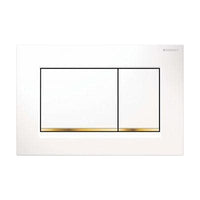 Geberit Sigma 30 Flush Plate - White & Gold Bathroom Store Ireland