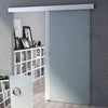 Interior Frameless Sliding Glass Door Fully Frosted Screen