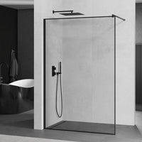 Modo 8mm Walk-In Screen Black Frame with Black Profiles