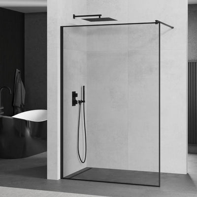 Modo 8mm Walk-In Screen Black Frame with Black Profiles