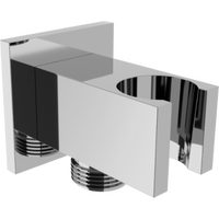 Cube Angled Connection With Holder - Chrome - Bathroom Store Ireland