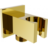 Cube Angled Connection With Holder - Gold - Bathroom Store Ireland