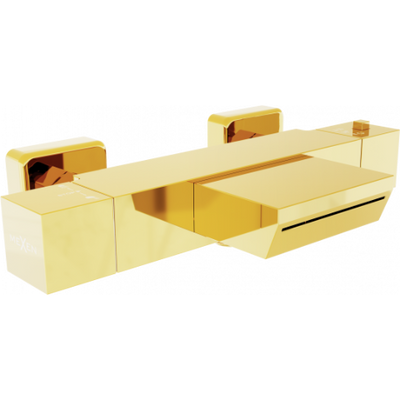 Cube Bath Mixer - Gold - Bathroom Store Ireland