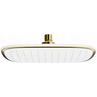 D-49 Head Shower 255x195mm - White/Gold - Bathroom Store Ireland