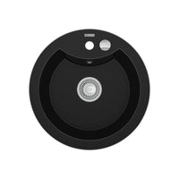 Diego 1-Chamber Granite Sink by Bathroom Store Ireland - Black - Bathroom Store Ireland