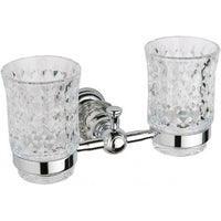 Estela Double Toothbrush Holder - Chrome - Bathroom Store Ireland