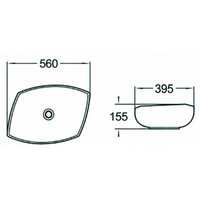 Gianna Countertop Washbasin - White - Bathroom Store Ireland