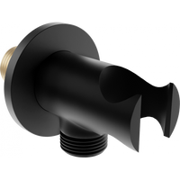 Kai Angled Connection With Holder - Black - Bathroom Store Ireland