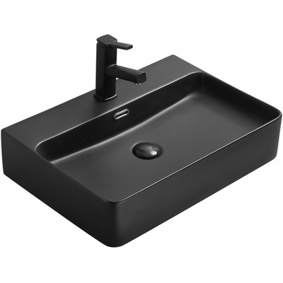 Lara countertop washbasin - Black - Bathroom Store Ireland
