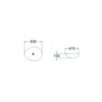 Dimensions For Mexen Lorena Countertop Washbasin