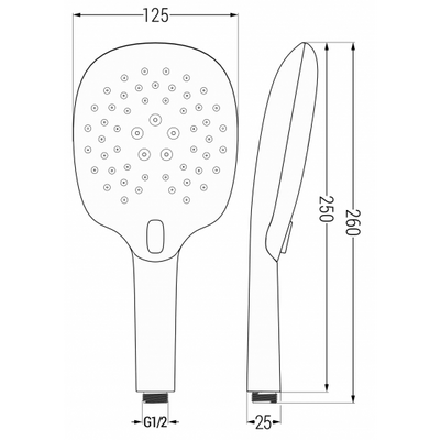 R-22 3-Function Hand Shower - Bathroom Store Ireland