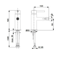KFA Brushed Gold Bidet Mixer - KFA