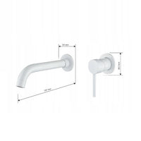 Taps Mexen Alma White Wall Mounted Basin Tap Mexen