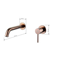 Taps Rose Gold Wall Mounted Taps | WG-239 Mexen