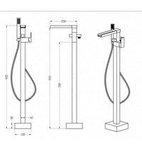 Weesen Freestanding Bath Mixer Tap - Chrome - SW60 - Bathroom Store Ireland