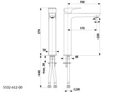 Mokait Chrome Tall Washbasin Mixer - KFA
