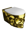 Skull Gold Wall Hung Toilet