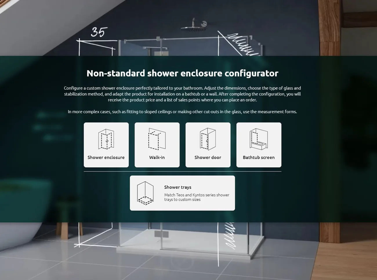 Design your solution in the Radaway Configurator