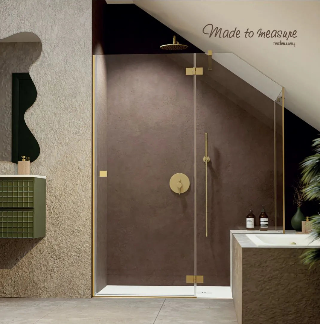 Shower enclosure under a sloped ceiling